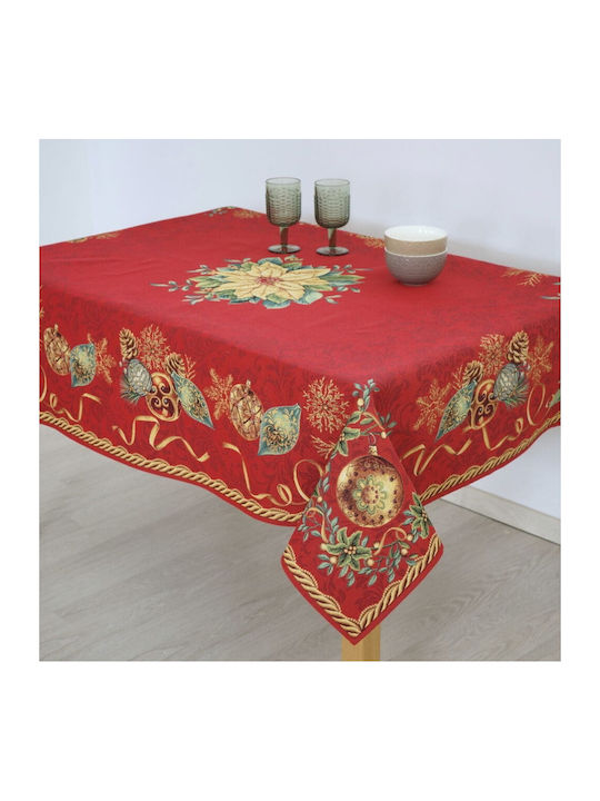 Christmas Fabric Tablecloth Ornament L180xW140cm