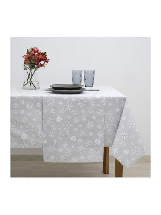 Christmas Tablecloth Fabric Gray L300xW140cm 1pcs