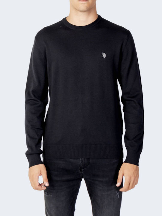 U.S. Polo Assn. Leon Πουλόβερ Μακρυμάνικο Μαύρο