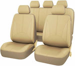 Aria Trade Leatherette Covers Set 9pcs Beige