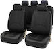 Car Cover Set 9pcs Leatherette Black