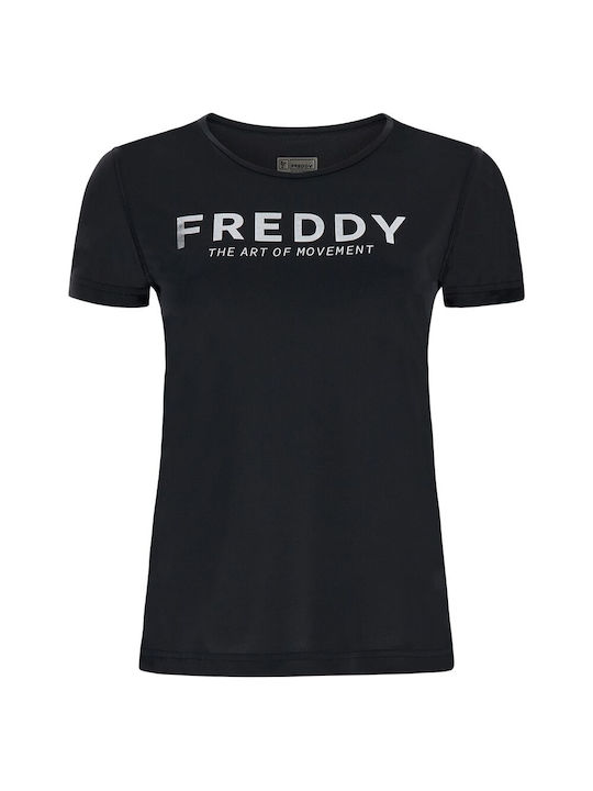 Freddy Damen Sport T-Shirt Schwarz