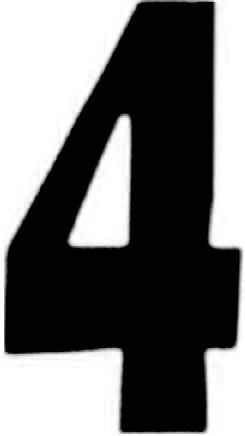 Sign with Number in Black Color 7cm 6308010000074