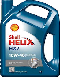 Shell HX7 Синтетичен Масло 10W-40 5лт Shell HX7 Синтетичен Масло 10W-40 5лт