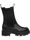 Leder Damen Chelsea-Stiefel Schwarz