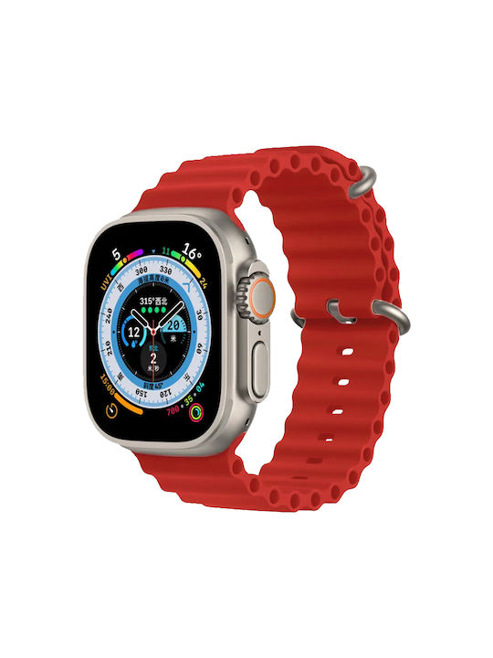 Sonique Ocean Band Λουράκι Σιλικόνης Κόκκινο (Apple Watch 38/40/41mm)