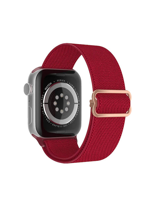 Sonique Armband Stoff Rot (Apple Watch 44/45/46mm/Ultra 49mm)