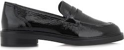 Caprice Δερμάτινα Γυναικεία Loafers σε Μαύρο Χρώμα