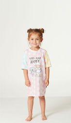 Eic-Pi Happy People Kids' Nightgown Summer Pink Eic-Pi Happy People Kids' Nightgown Summer Pink