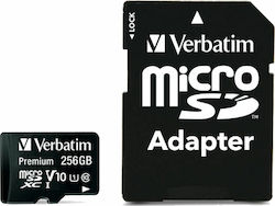 Verbatim Pro microSDXC 256GB Class 10 U3 V30 A2 UHS-I με αντάπτορα