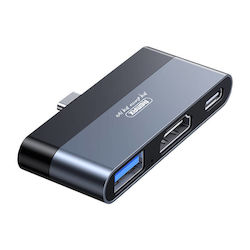 Remax RP-U15 USB-C Dockingstation mit HDMI 4K PD Ethernet
