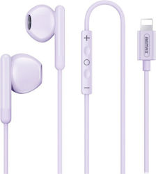 Remax RM-522i Earbuds Handsfree με Βύσμα Lightning Μωβ Remax RM-522i Earbuds Handsfree με Βύσμα Lightning Μωβ