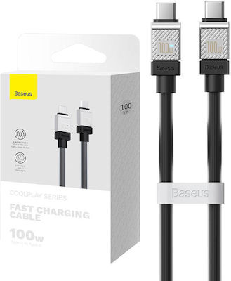 Baseus CoolPlay USB 2.0 Cable USB-C male - USB-C male 100W Black 1m (CAKW000201)