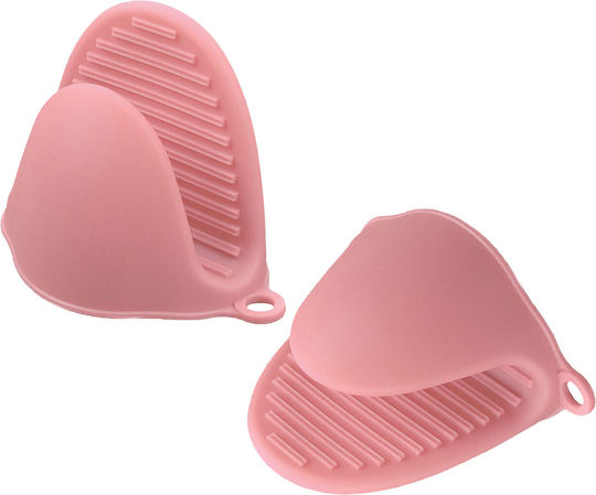 Ofenhandschuh Silikon in Rosa Farbe 2Stück