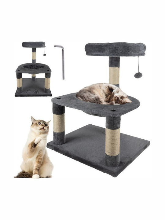 Purlov Cat Scratching Post Cat Trees Gray with Height 71cm.