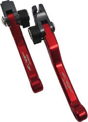 NSRacing Set Manete Frână/Ambreiaj Motocicletă Manete de motocicletă ajustabile pentru Honda CRF 250 Roșii 22112224-1