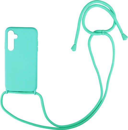 Sonique CarryHang Back Cover Silicone 0.5mm with Strap Light Blue (Galaxy A34)