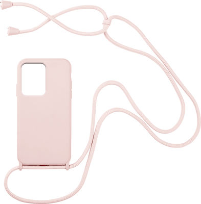 Sonique CarryHang Coperta din spate Silicon 0.5mm cu Brățară Roz (Redmi Note 12 4G)