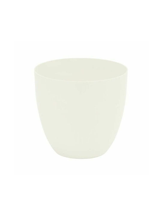 Plastiken Flower Pot in White Color S7911158