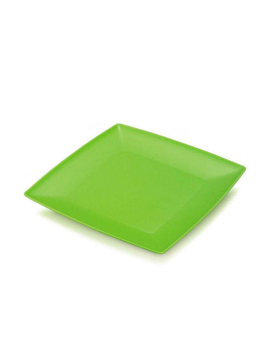 Viosarp Platou La mică adâncime Pătrat Plastic Verde 19x19cm 1buc