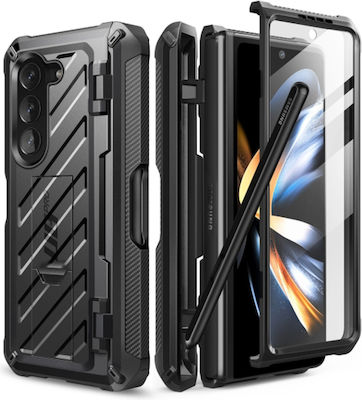 Supcase Unicorn Beetle Pro Acoperire completă 360 Plastic rezistent set cu geam Negru (Galaxy Z Fold5)