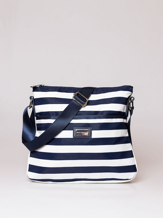 Heavy Tools Women's Bag Shoulder Navy Blue Striped