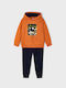 Mayoral Kids Sweatpants Set Orange 2pcs