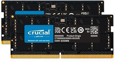 Crucial 96GB DDR5 RAM mit 2 Modulen (2x48GB) und Geschwindigkeit 5600 für Laptop