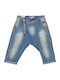 Damen Bermuda Jean Hellblau