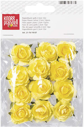 Knorr Prandell Paper Decorative Flower for DIY Crafts Yellow 12 Pieces