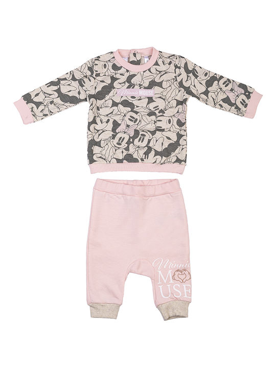 Cerda Kids Sweatpants Set Pink 2pcs