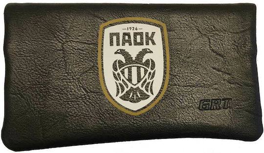 Καπνοθήκη από Δερματίνη Μαύρη με Κούμπωμα