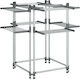 vidaXL Aluminum Folding Floor Clothes Drying Rack with Hanging Length 33m
