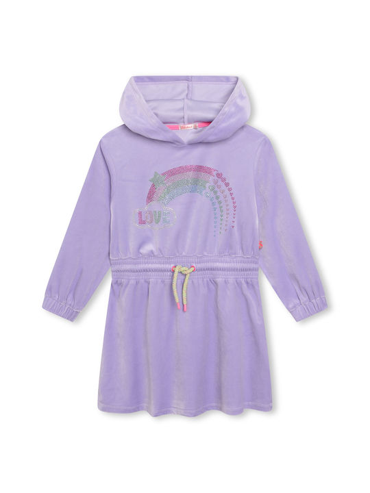 Billieblush Rochie pentru Copii Catifea Mânecă lungă Violet