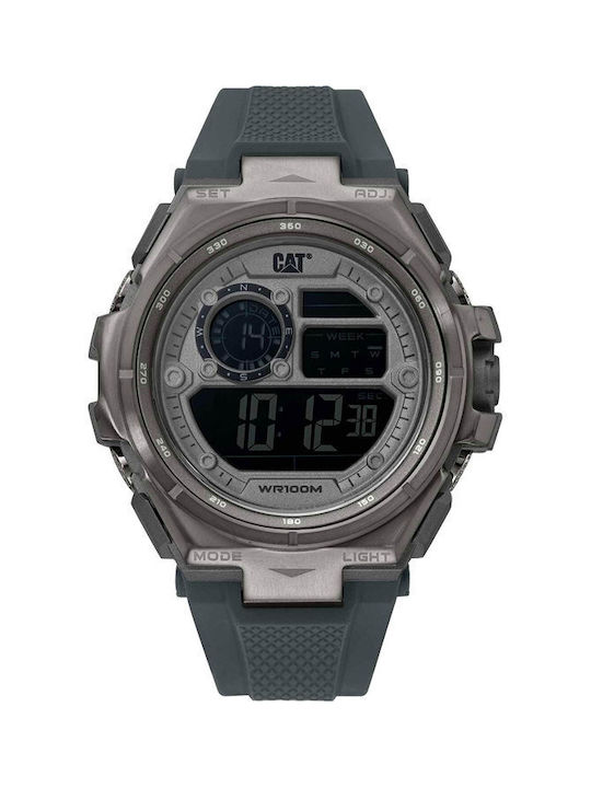 CAT Hybrid Digital Watch Chronograph Battery with Gray Rubber Strap