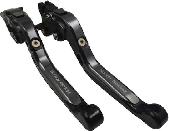 NSRacing Set of Motorcycle Brake/Clutch Levers Flexible Adjustable Black 22112223-1