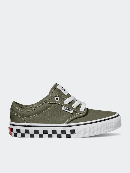 Atwood Checker Sidewall Kids Sneakers Green