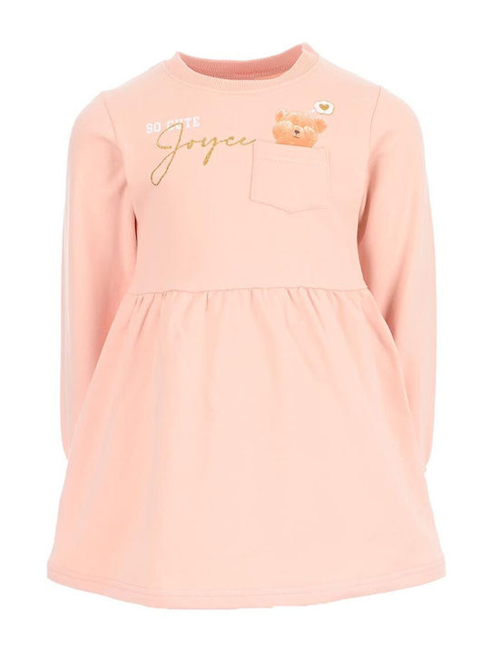 Joyce Kids Dress Long Sleeve Pink