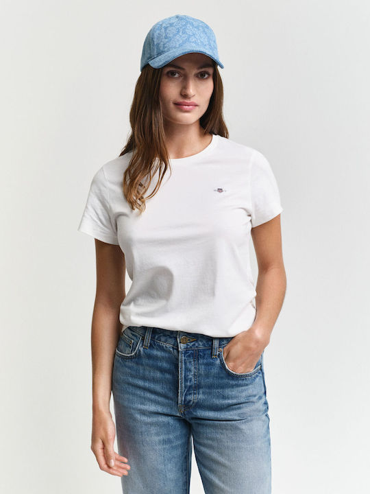 GANT Donna Nera Reg Shield Maglietta A Maniche Lunghe