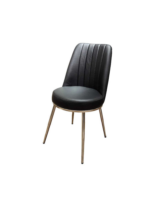 Dining Room Artificial Leather Chair Black 47x46x92cm