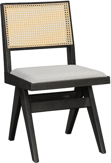 Winslow Dining Room Wooden Chair Black-natural-grey 46.5x55.8x82cm