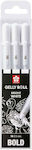 Sakura Pen Gel 0.5mm with White Ink 3pcs