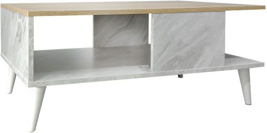 Rectangular Central Coffee Table Moses Wooden Beige 90x54x37.5 cm