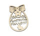 Woodseason Wooden Easter Decoration 1 Piece Wit...