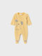 Mayoral Baby Bodysuit Long-Sleeved Velvet Yellow