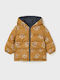 Kids' Quilted Jacket Short Double Sided with Hood Anthracite