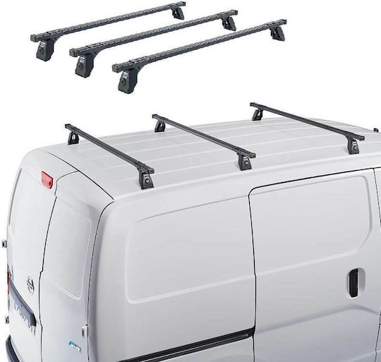 Cruz Bare de Acoperiș Metal pentru Volkswagen Caddy (Set cu picioare) Negre