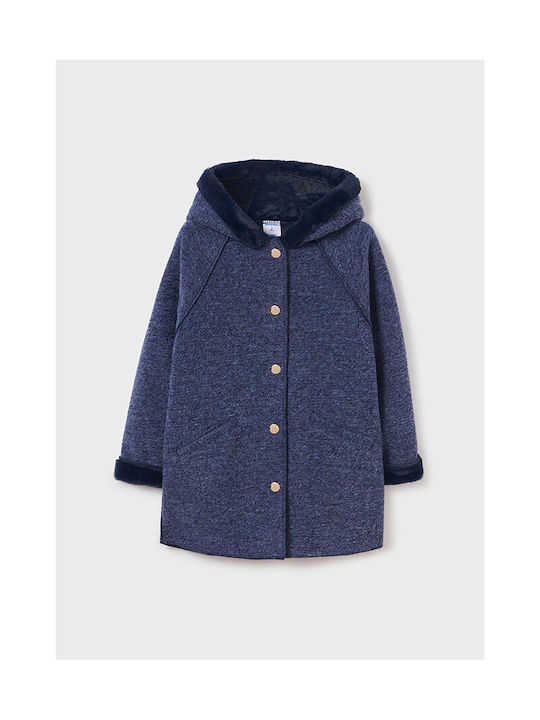 Mayoral Girls Coat Blue Double Sided with Ηood
