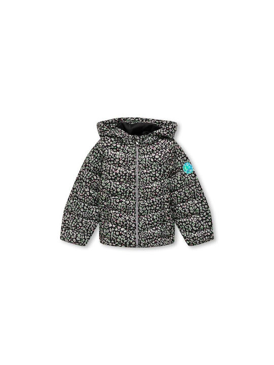 Kids Only Girls Quilted Coat Black with Ηood