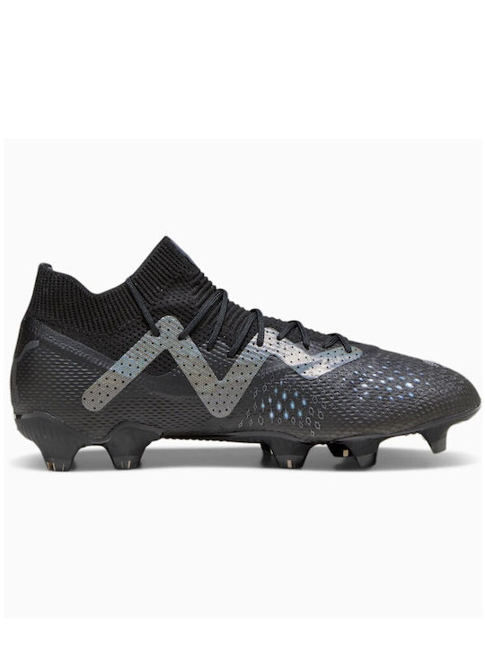 Puma Future Ultimate High Football Shoes FG/AG with Cleats Black / Asphalt